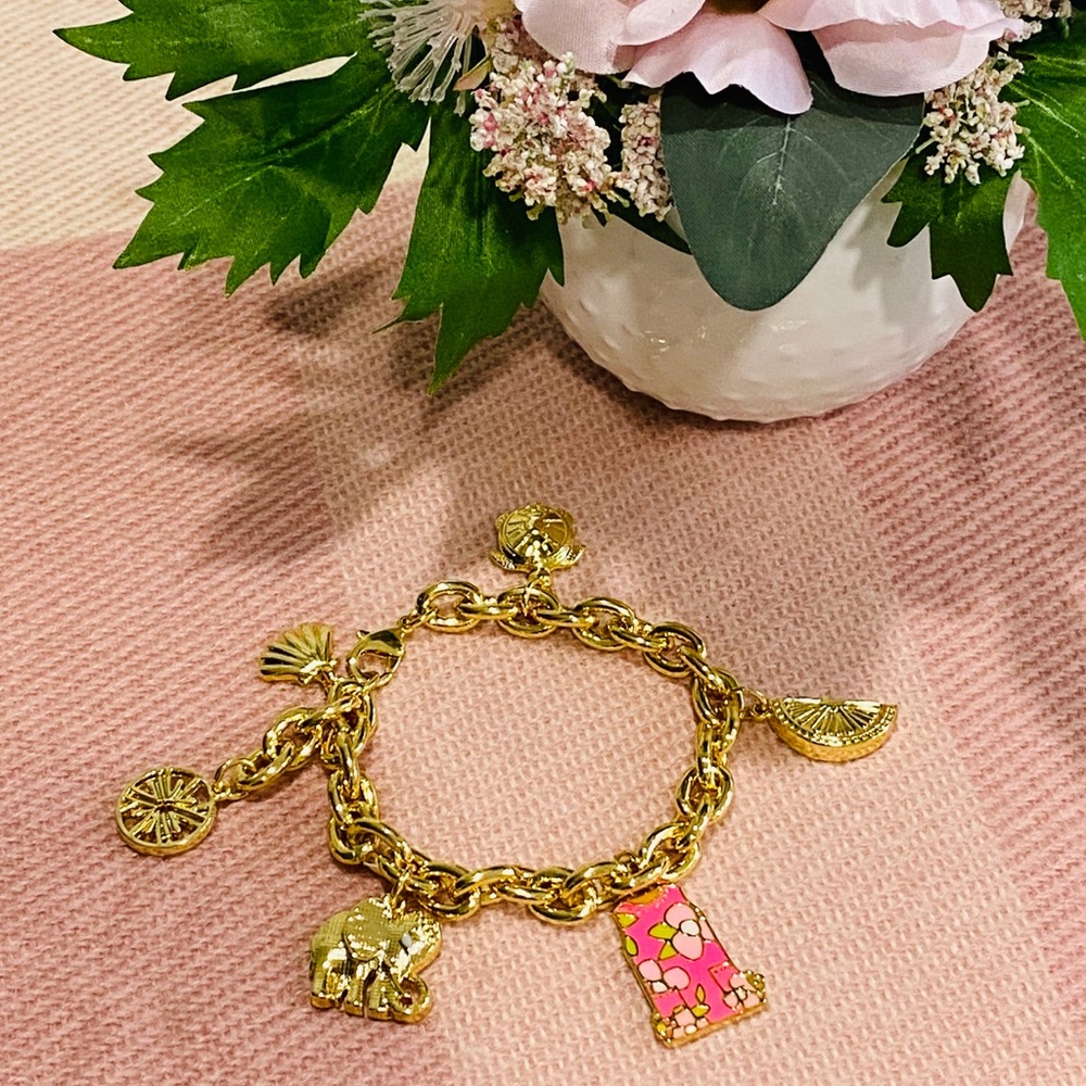 ☀️ NEW Lilly Pulitzer Gold Charm Bracelet